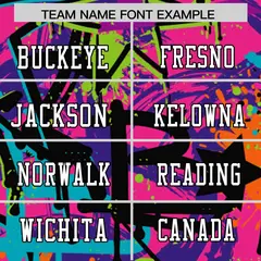 Graffiti Pattern Printed Authentic Football Jersey 3