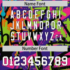Graffiti Pattern Printed Authentic Football Jersey 4