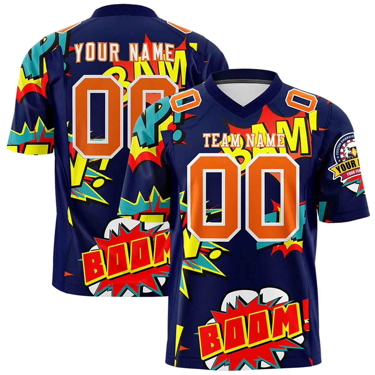 Graffiti Pattern Printed Authentic Football Jersey