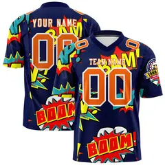 Graffiti Pattern Printed Authentic Football Jersey