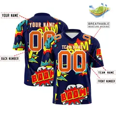 Graffiti Pattern Printed Authentic Football Jersey 2