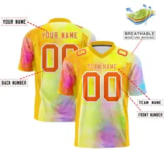 Graffiti Pattern Printed Authentic Football Jersey 2