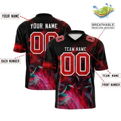 Graffiti Pattern Printed Authentic Football Jersey 2