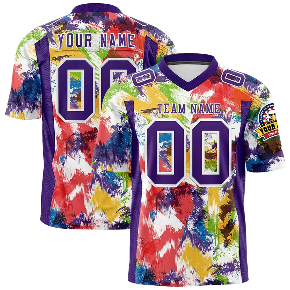 Graffiti Pattern Printed Authentic Football Jersey