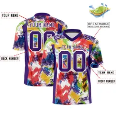 Graffiti Pattern Printed Authentic Football Jersey 2