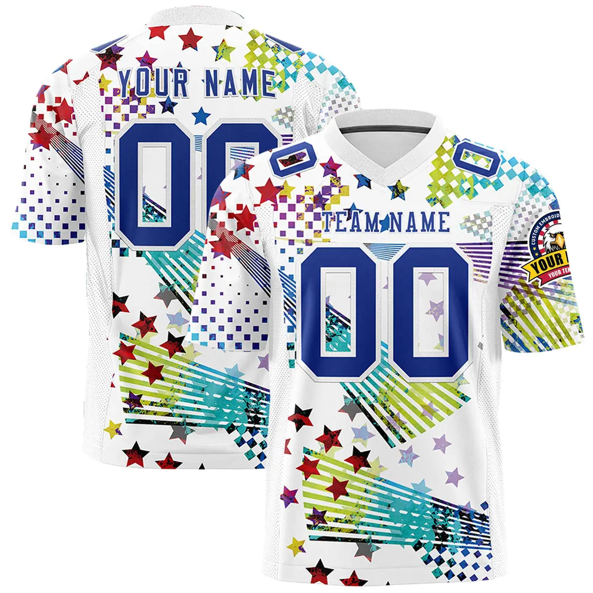 Graffiti Pattern Printed Authentic Football Jersey