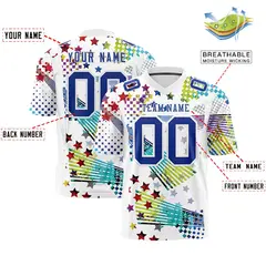 Graffiti Pattern Printed Authentic Football Jersey 2
