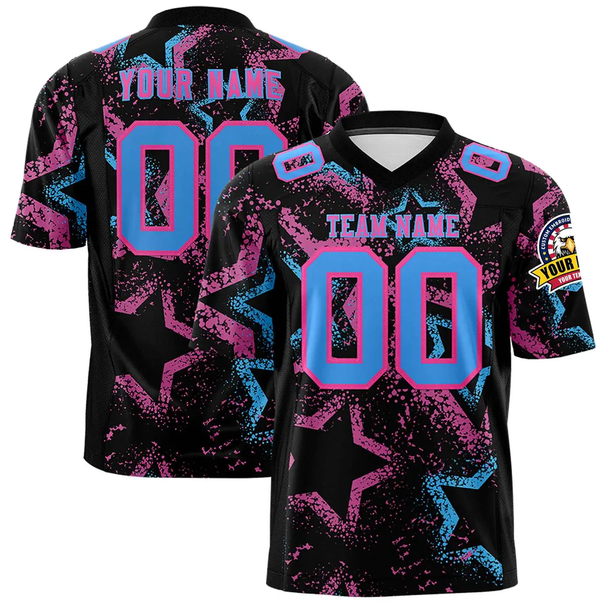 Graffiti Pattern Printed Authentic Football Jersey