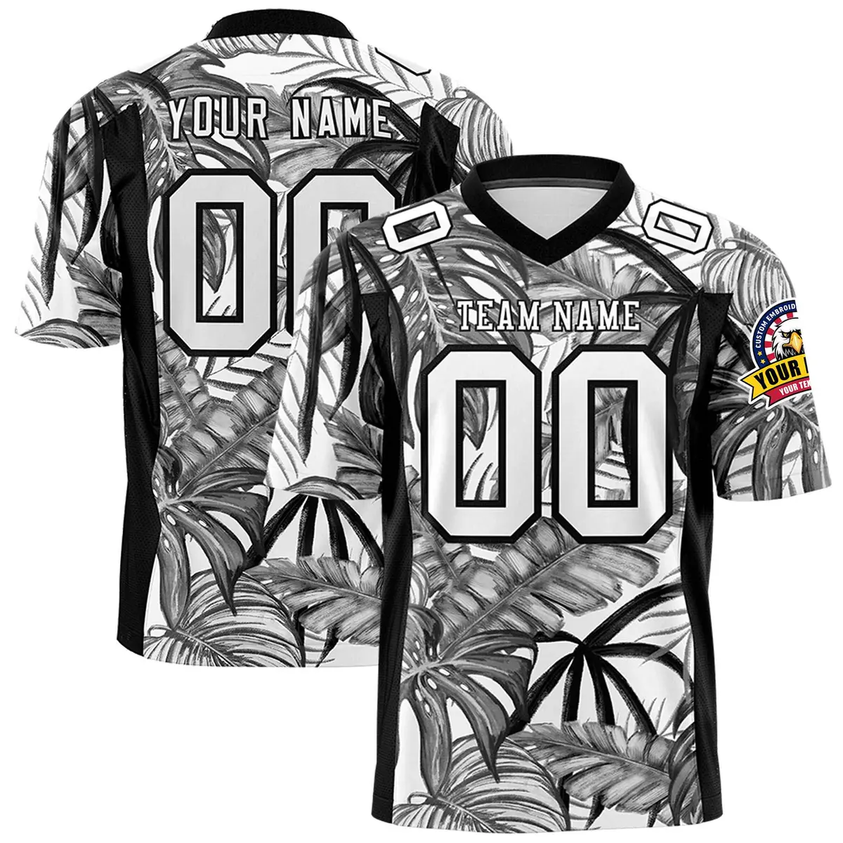Graffiti Pattern Printed Authentic Football Jersey