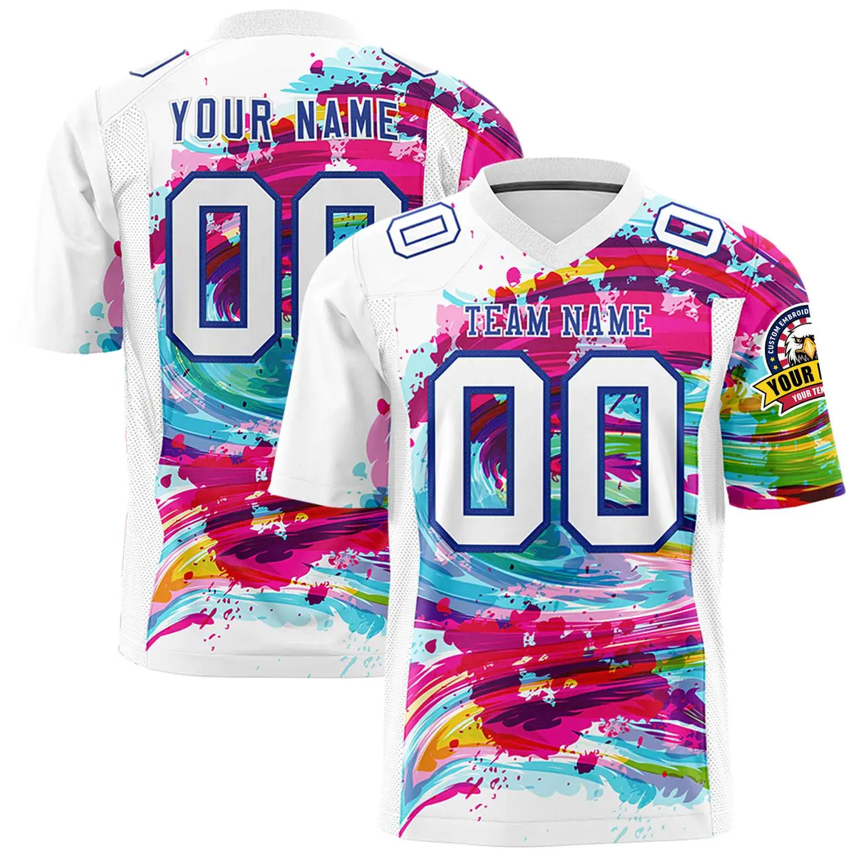 Graffiti Pattern Printed Authentic Football Jersey
