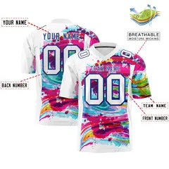 Graffiti Pattern Printed Authentic Football Jersey 2