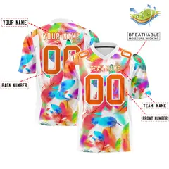 Graffiti Pattern Printed Authentic Football Jersey 2