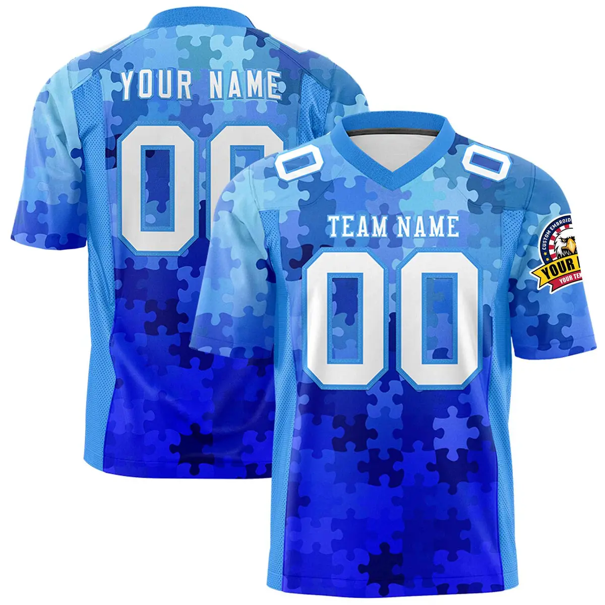 Graffiti Pattern Printed Authentic Football Jersey