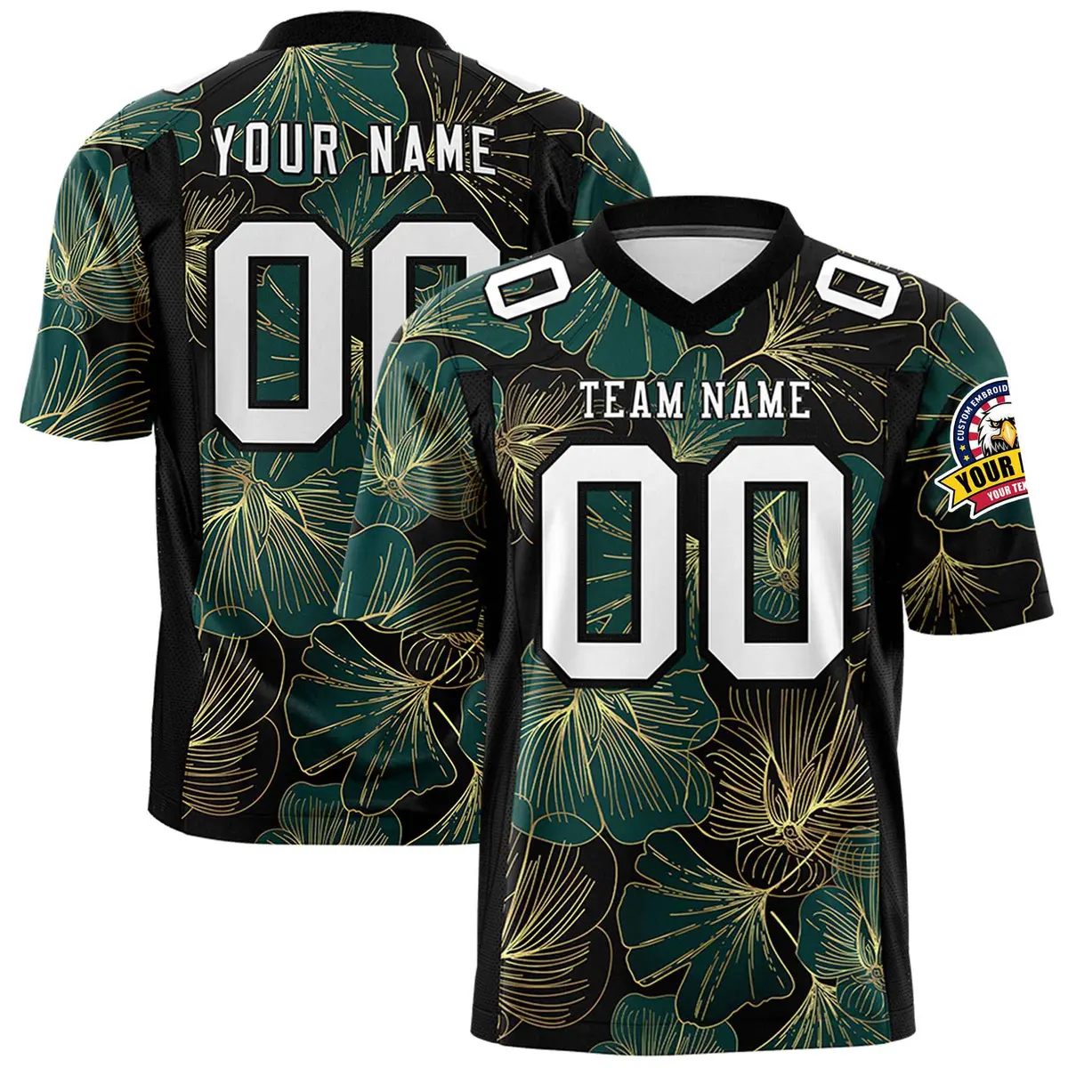 Graffiti Pattern Printed Authentic Football Jersey
