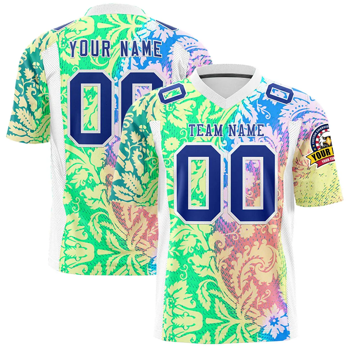 Graffiti Pattern Printed Authentic Football Jersey