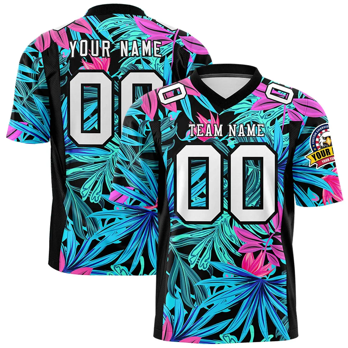 Graffiti Pattern Printed Authentic Football Jersey
