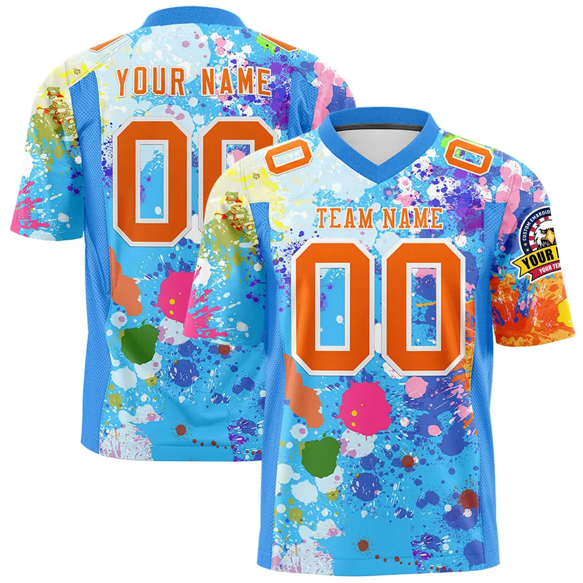 Graffiti Pattern Printed Authentic Football Jersey