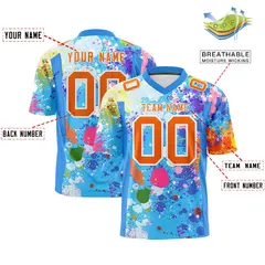 Graffiti Pattern Printed Authentic Football Jersey 2