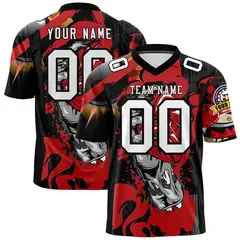 Graffiti Pattern Printed Authentic Football Jersey 1