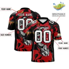 Graffiti Pattern Printed Authentic Football Jersey 2