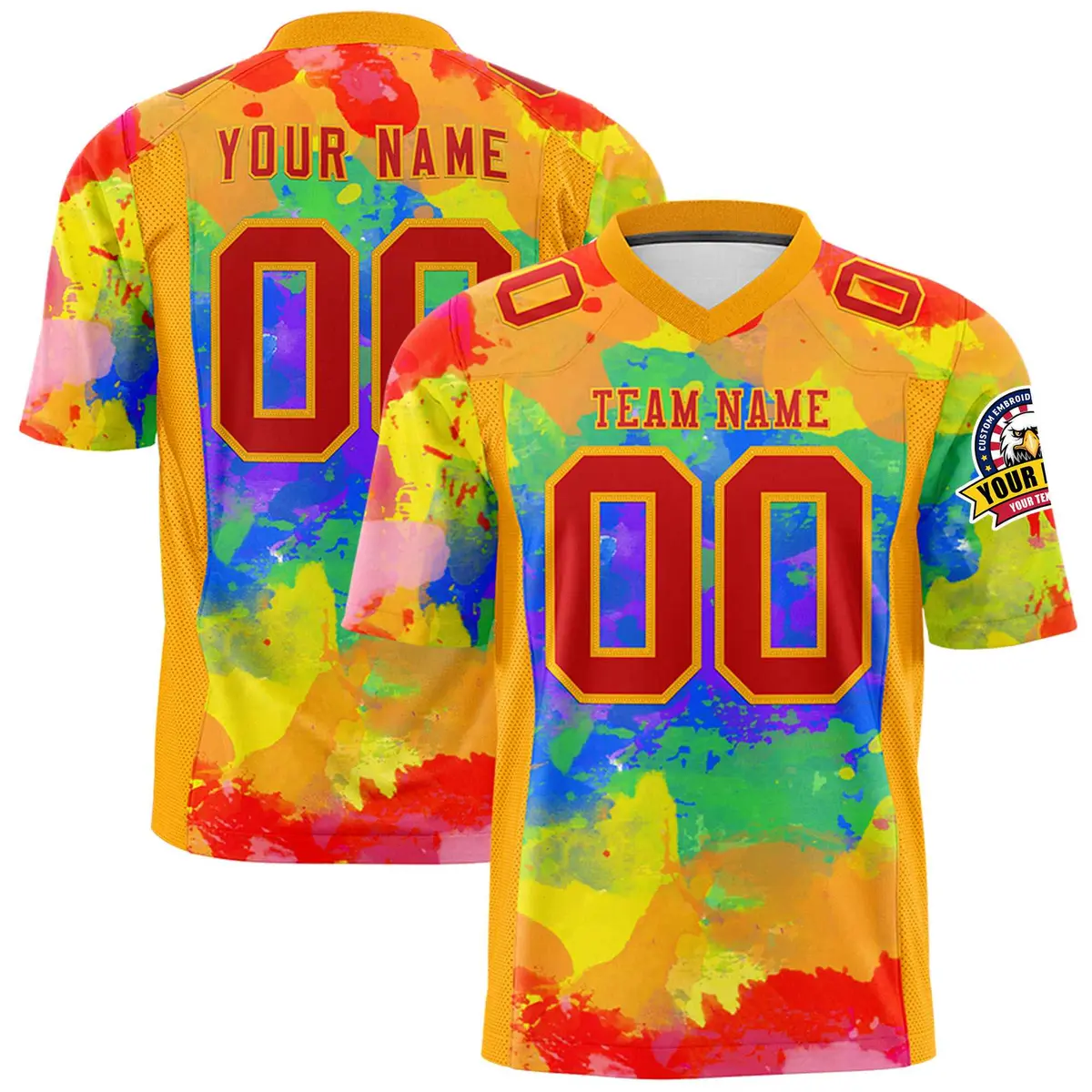 Graffiti Pattern Printed Authentic Football Jersey