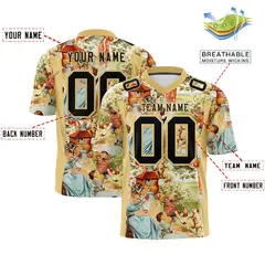 Graffiti Pattern Printed Authentic Football Jersey 2