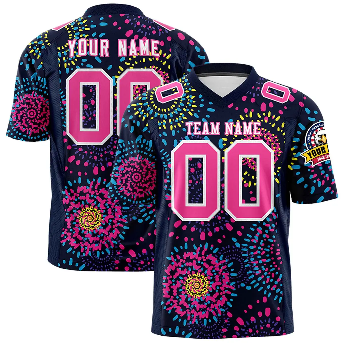Graffiti Pattern Printed Authentic Football Jersey