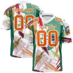Graffiti Pattern Printed Authentic Football Jersey 1