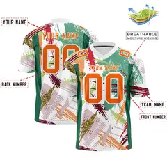 Graffiti Pattern Printed Authentic Football Jersey 2