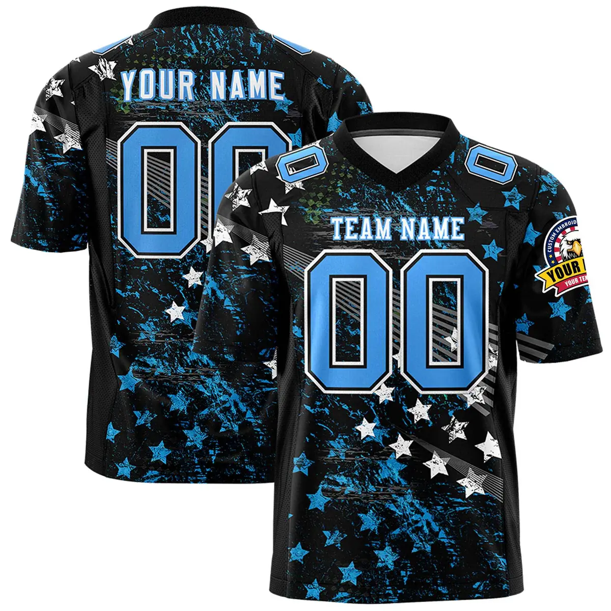 Graffiti Pattern Printed Authentic Football Jersey