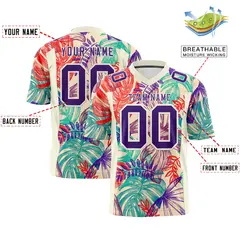 Graffiti Pattern Printed Authentic Football Jersey 2
