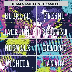 Graffiti Pattern Printed Authentic Football Jersey 3