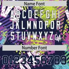 Graffiti Pattern Printed Authentic Football Jersey 4