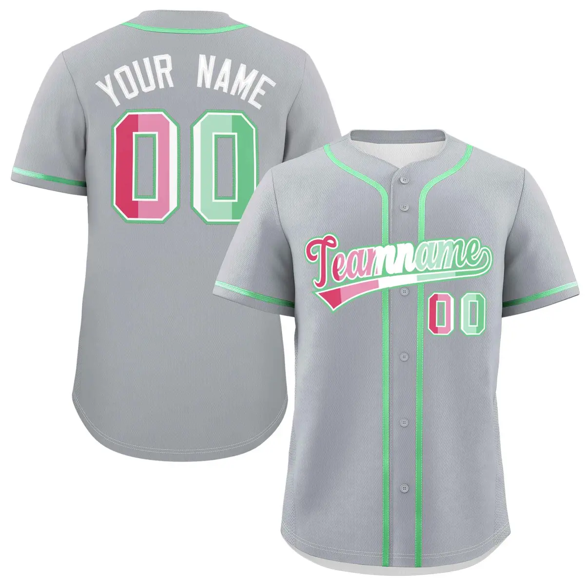Gray Abrosexual Pride Month Baseball Jersey