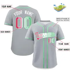 Gray Abrosexual Pride Month Baseball Jersey 2