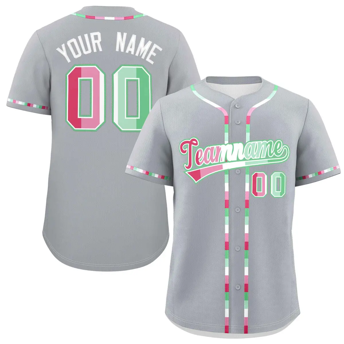 Gray Abrosexual Pride Month Baseball Jersey