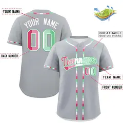 Gray Abrosexual Pride Month Baseball Jersey 2
