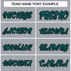 Gray Aqua-Black Classic Hockey Jersey 3