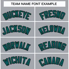 Gray Aqua-Black Classic Hockey Jersey 3