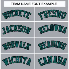 Gray Aqua-Black Classic Hockey Jersey 3