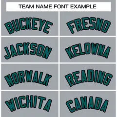 Gray Aqua-Black Classic Varsity Full-Snap Letterman Jacket 3