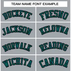 Gray Aqua-Black Classic Varsity Full-Snap Letterman Jacket 5