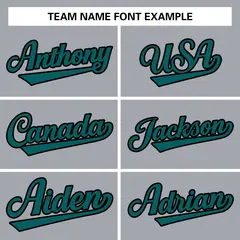 Gray Aqua-Black Classic Varsity Full-Snap Letterman Jacket 5