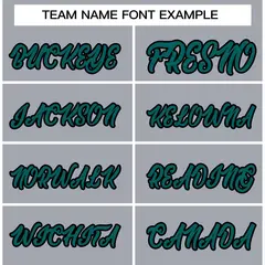 Gray Aqua-Black Classic Varsity Full-Snap Letterman Jacket 5