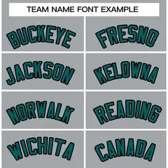 Gray Aqua-Black Classic Varsity Full-Snap Letterman Jacket 5