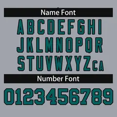 Gray Aqua-Black Full Button Classic Baseball Jersey 4