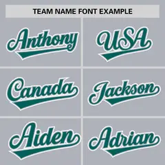 Gray Aqua Half Stripe Authentic Baseball Jersey 3