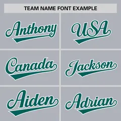 Gray Aqua Horizontal Stripe Pullover Baseball Jersey 3
