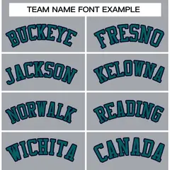 Gray Aqua-Navy Classic Varsity Full-Snap Letterman Jacket 5