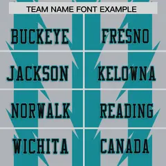 Gray Aqua Razr Stripe Graffiti Pattern Flag Football Jersey 3